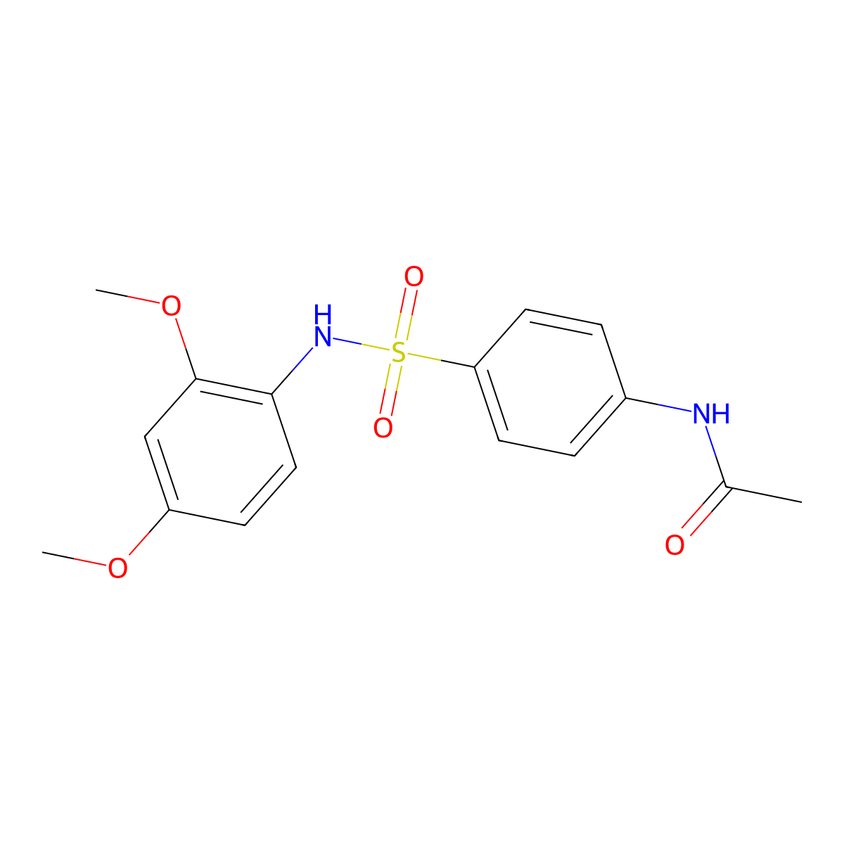N-{4-[(2,4-dimethoxyphenyl)sulfamoyl]phenyl}acetamide molecular structure, CAS 289061-20-7