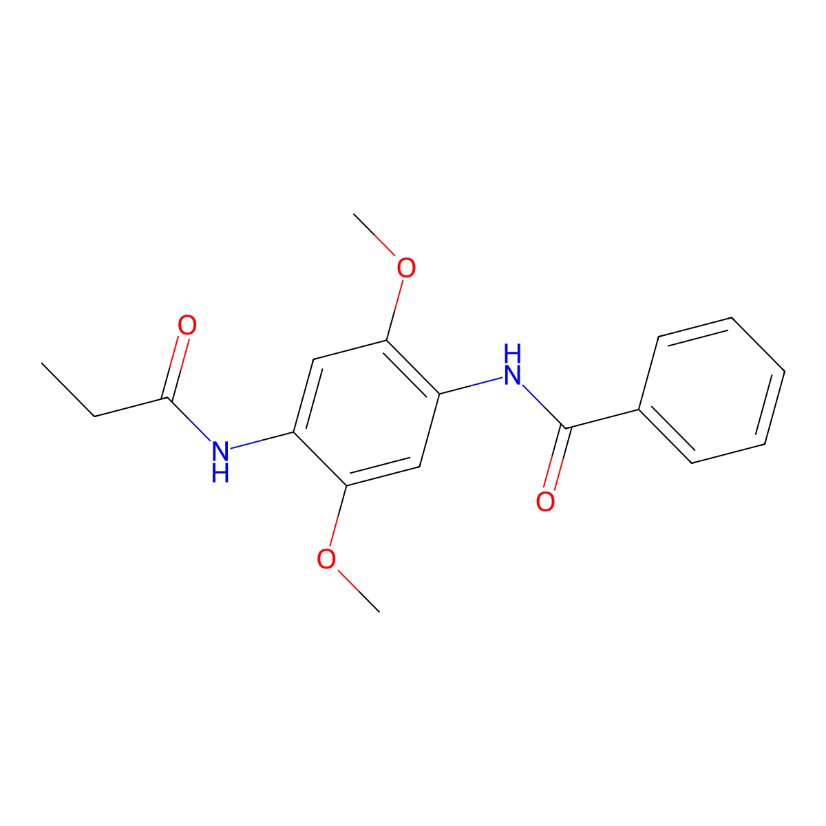 N-[2,5-dimethoxy-4-(propanoylamino)phenyl]benzamide molecular structure, CAS 289061-26-3