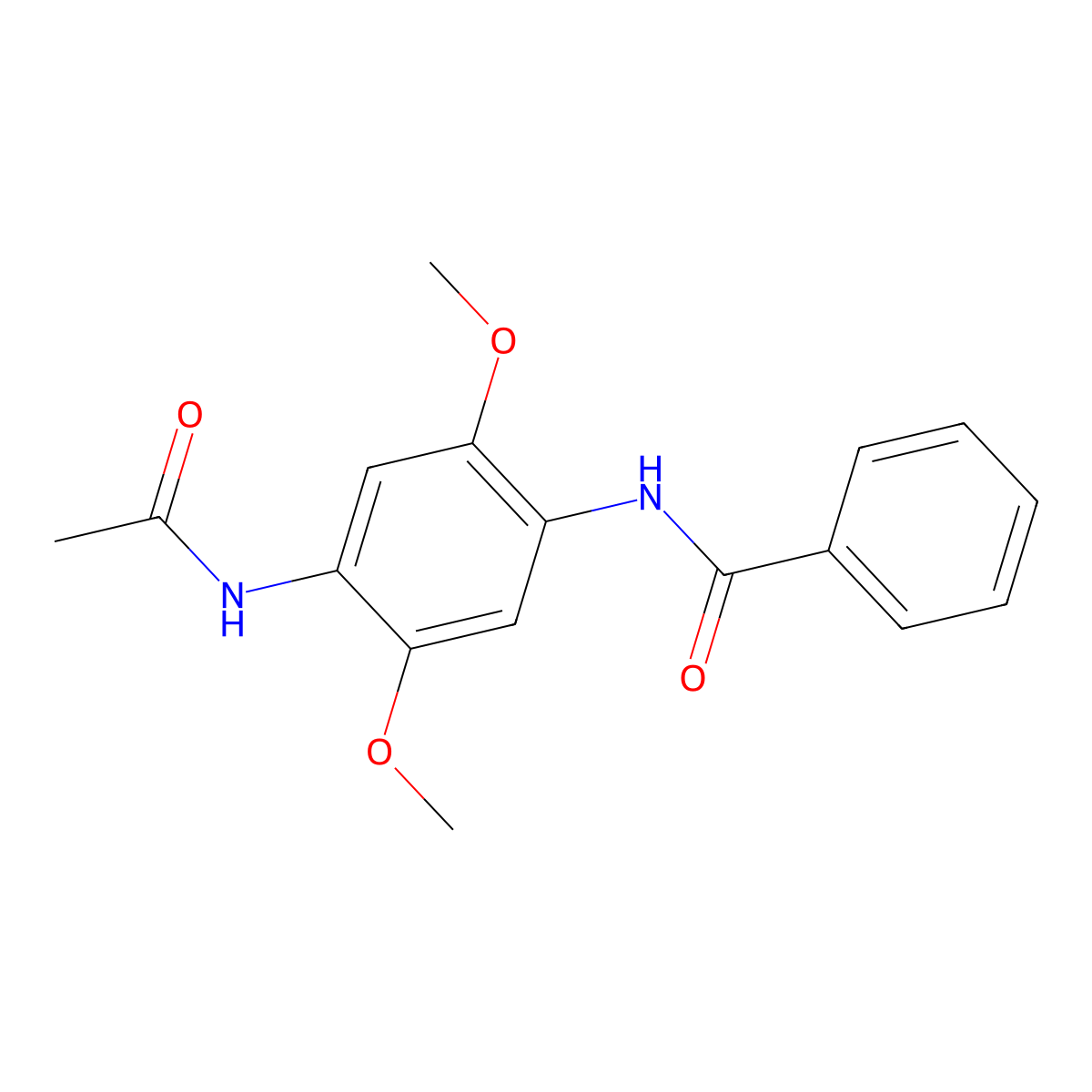 N-[4-(acetylamino)-2,5-dimethoxyphenyl]benzamide molecular structure, CAS 289062-80-2
