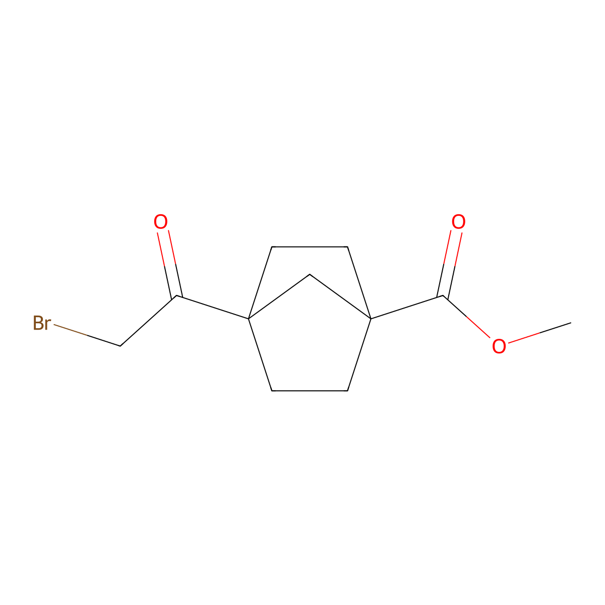 Methyl 4-(2-bromoacetyl)bicyclo[2.2.1]heptane-1-carboxylate molecular structure, CAS 2890709-17-6