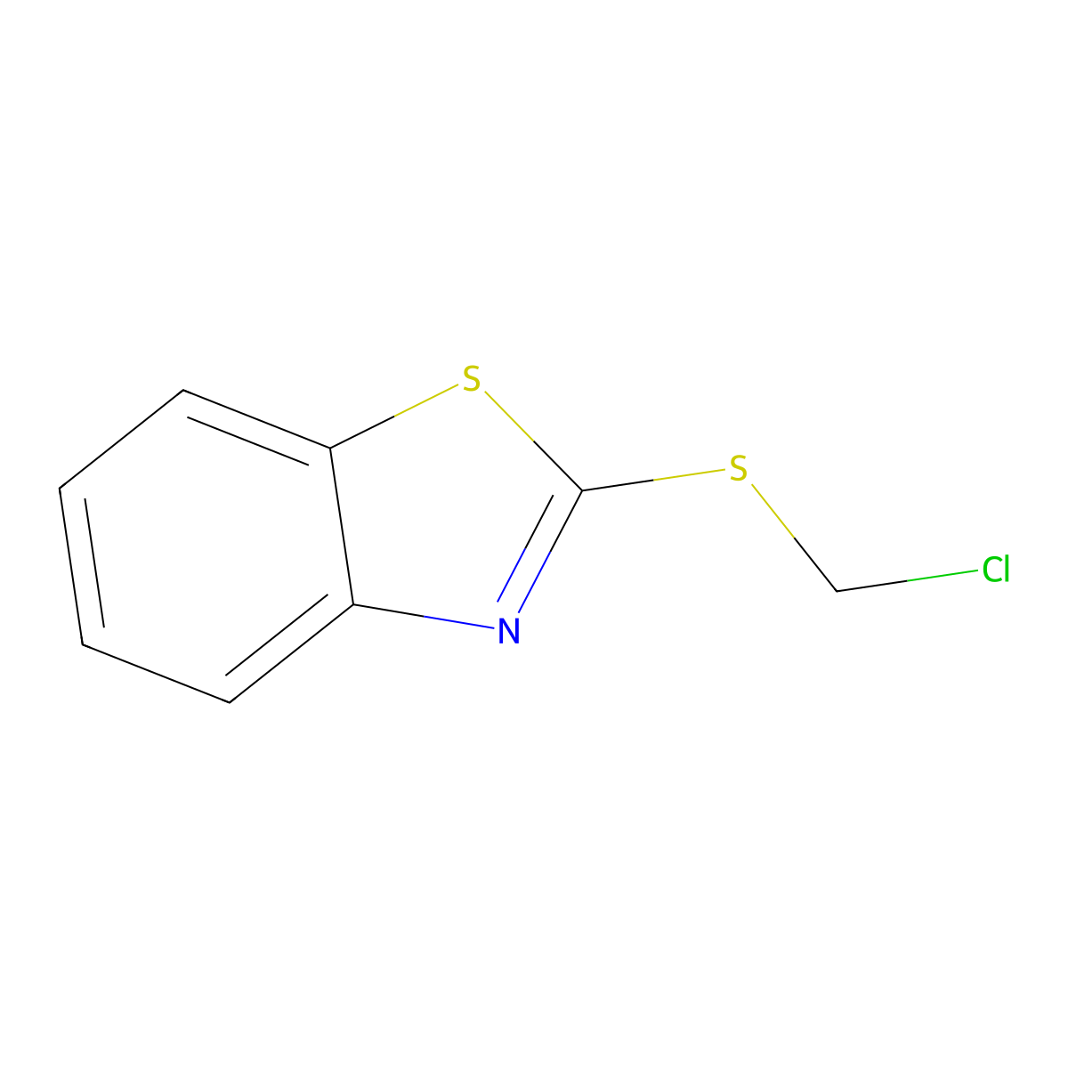 2-(Chloromethylthio)benzothiazole molecular structure, CAS 28908-00-1