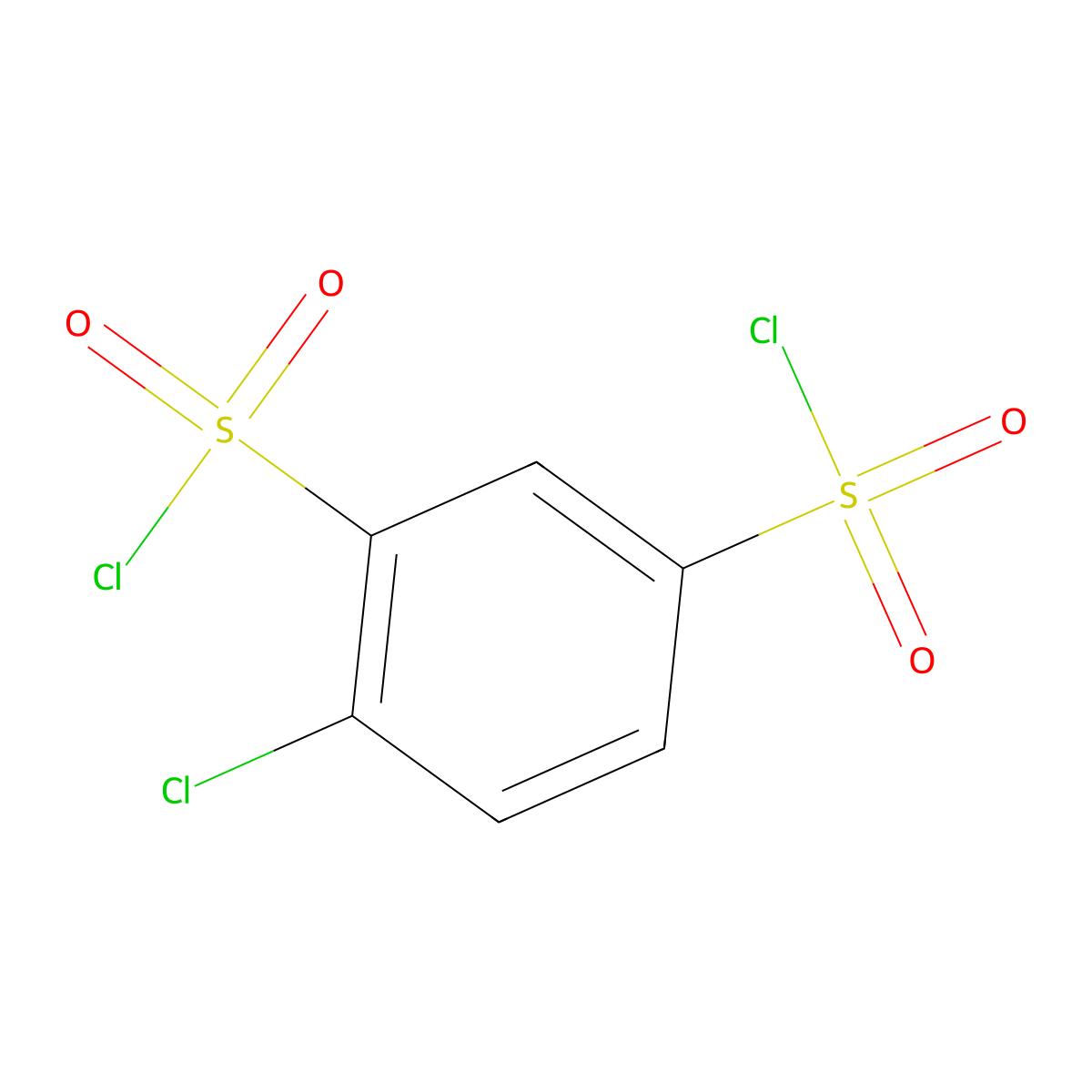 4-Chlorobenzene-1,3-disulphonyl dichloride molecular structure, CAS 2891-17-0
