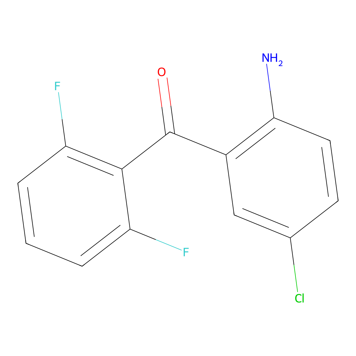 4-Chloro-2-(2,6-difluorobenzoyl)aniline molecular structure, CAS 28910-83-0