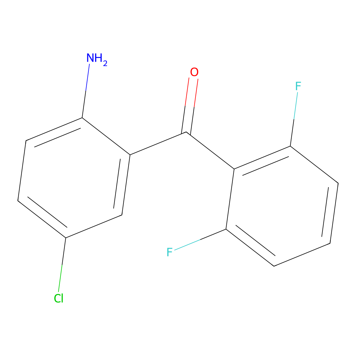 4-Chloro-2-(2,6-difluorobenzoyl)aniline molecular structure, CAS 28910-83-0
