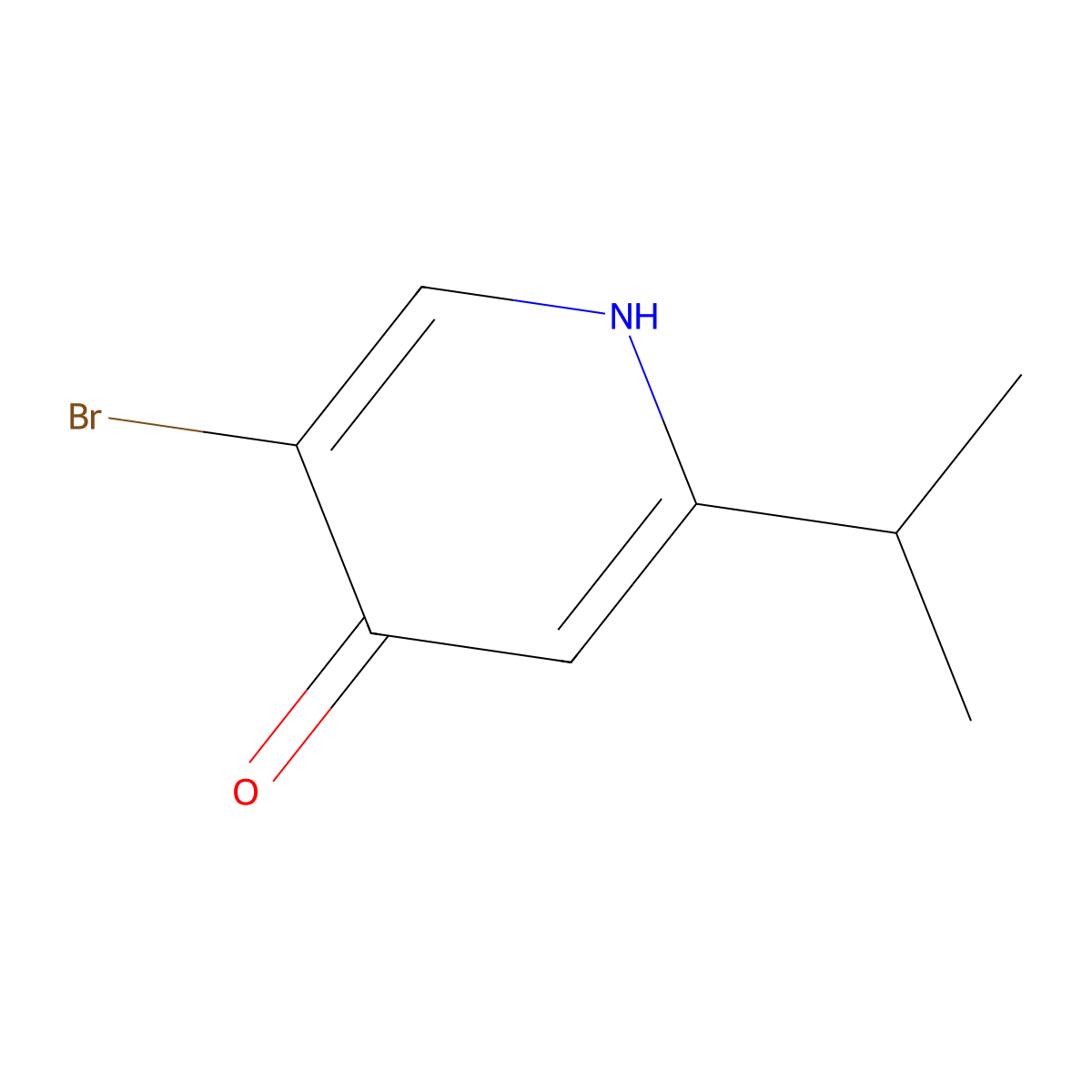5-Bromo-2-isopropylpyridin-4-ol molecular structure, CAS 2891510-93-1