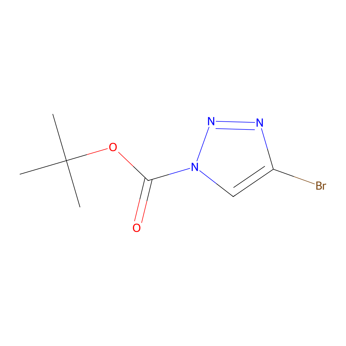 tert-butyl 4-bromo-1H-1,2,3-triazole-1-carboxylate molecular structure, CAS 2891512-22-2