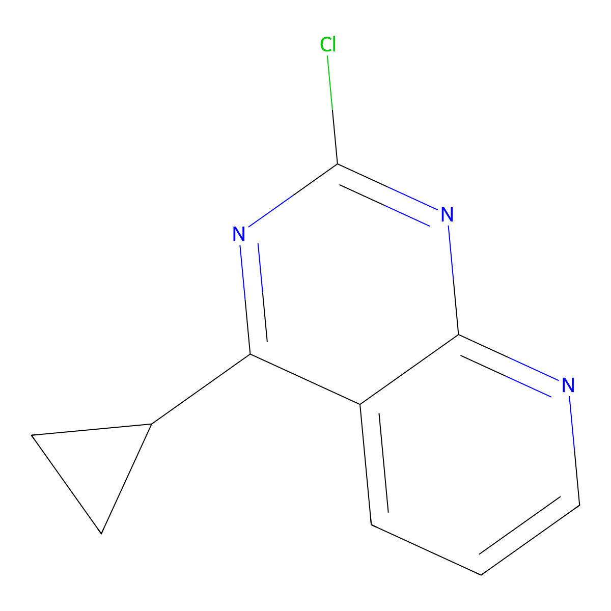2-Chloro-4-cyclopropylpyrido[2,3-d]pyrimidine molecular structure, CAS 2891512-84-6