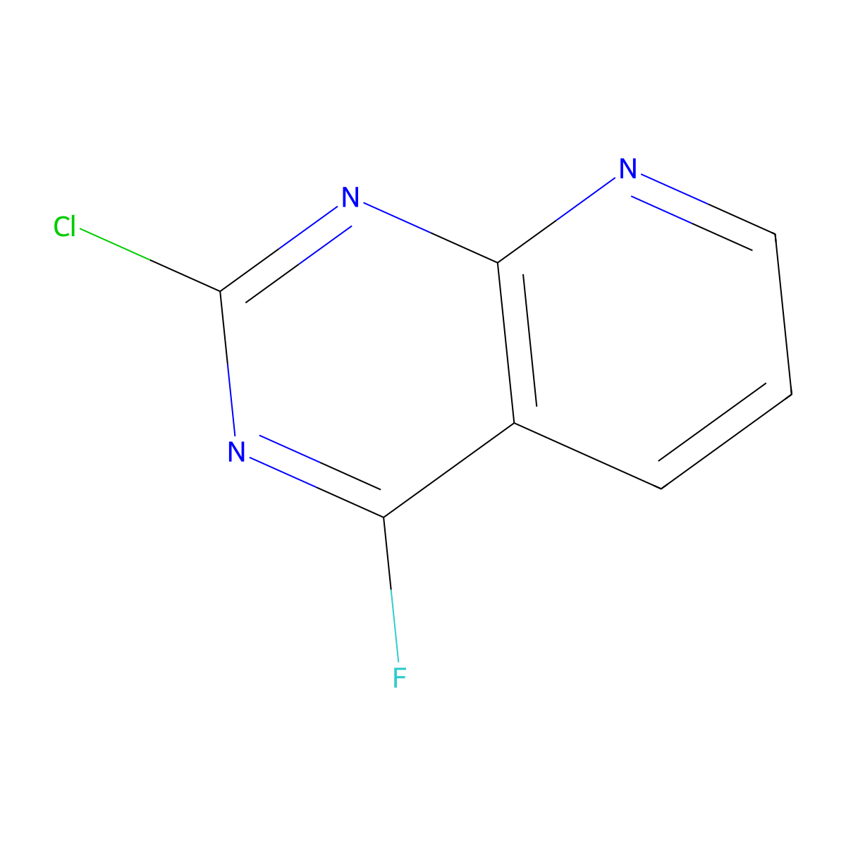 2-Chloro-4-fluoropyrido[2,3-d]pyrimidine molecular structure, CAS 2891518-19-5