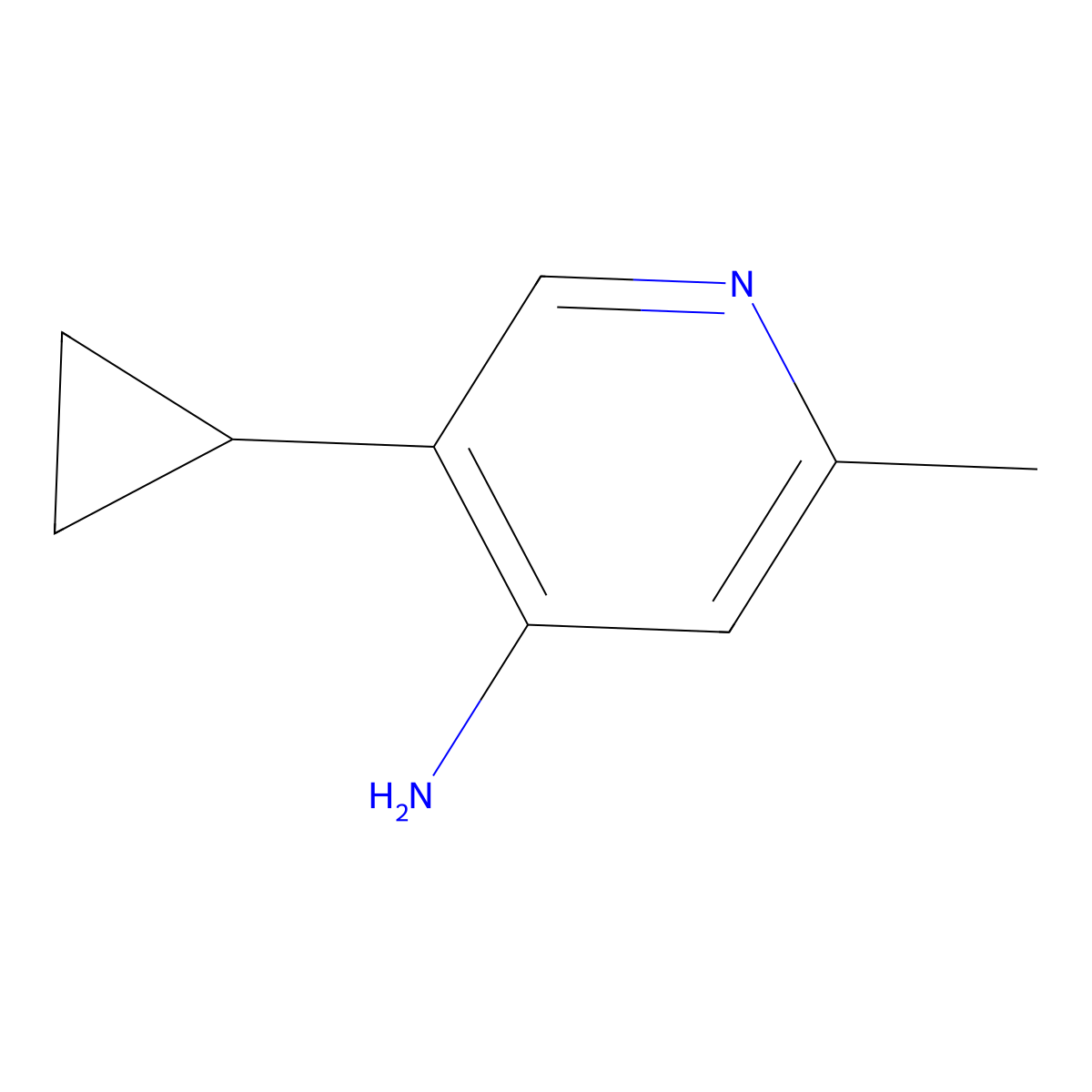 5-Cyclopropyl-2-methylpyridin-4-amine molecular structure, CAS 2891518-96-8