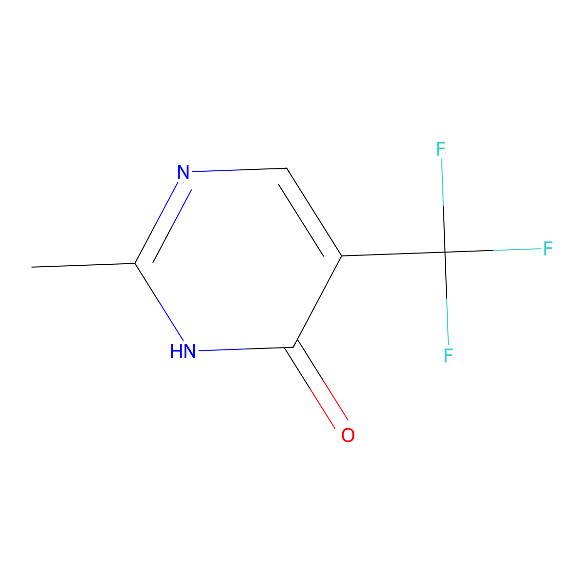 2-Methyl-5-(trifluoromethyl)pyrimidin-4-ol molecular structure, CAS 2891519-01-8