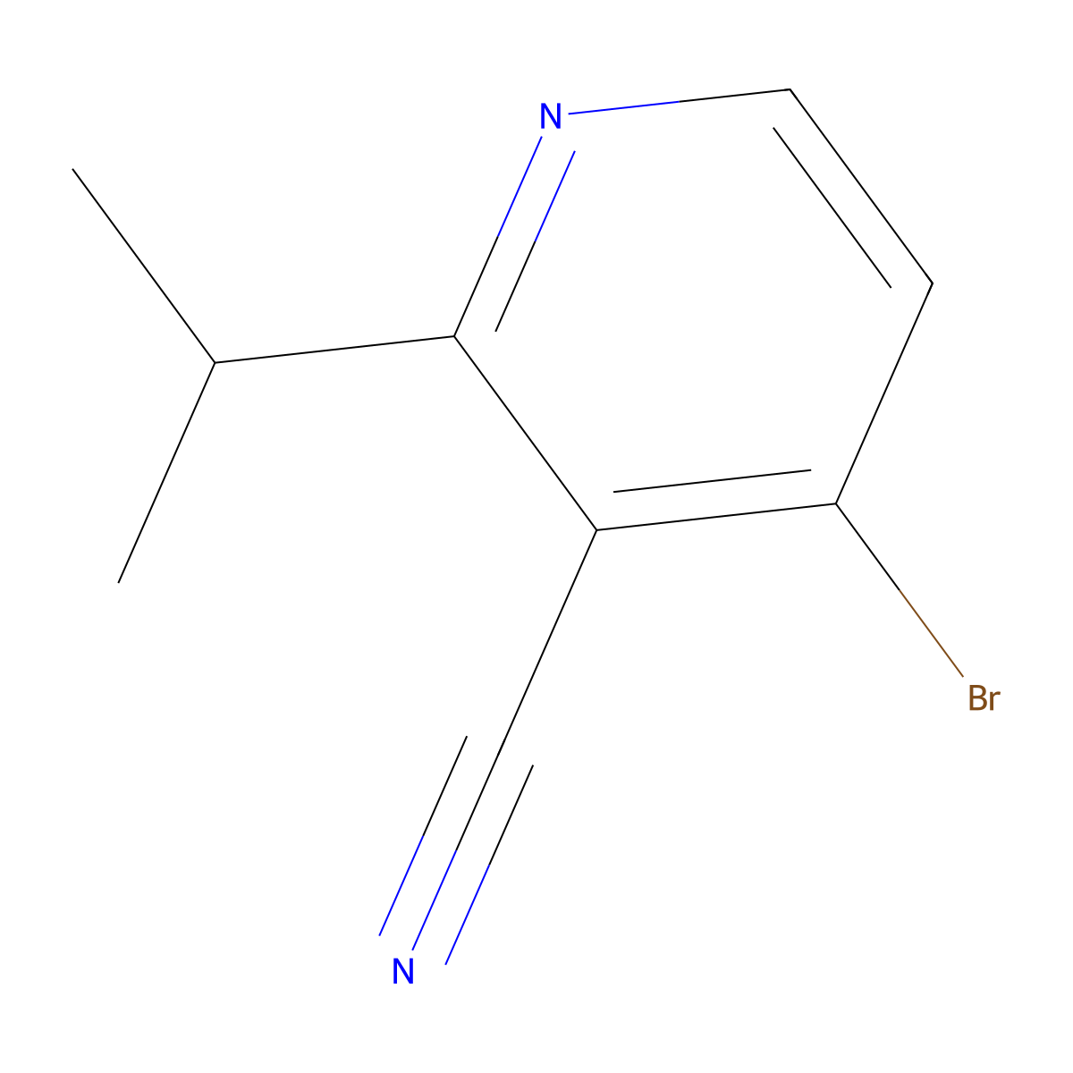 4-Bromo-2-isopropylnicotinonitrile molecular structure, CAS 2891519-86-9