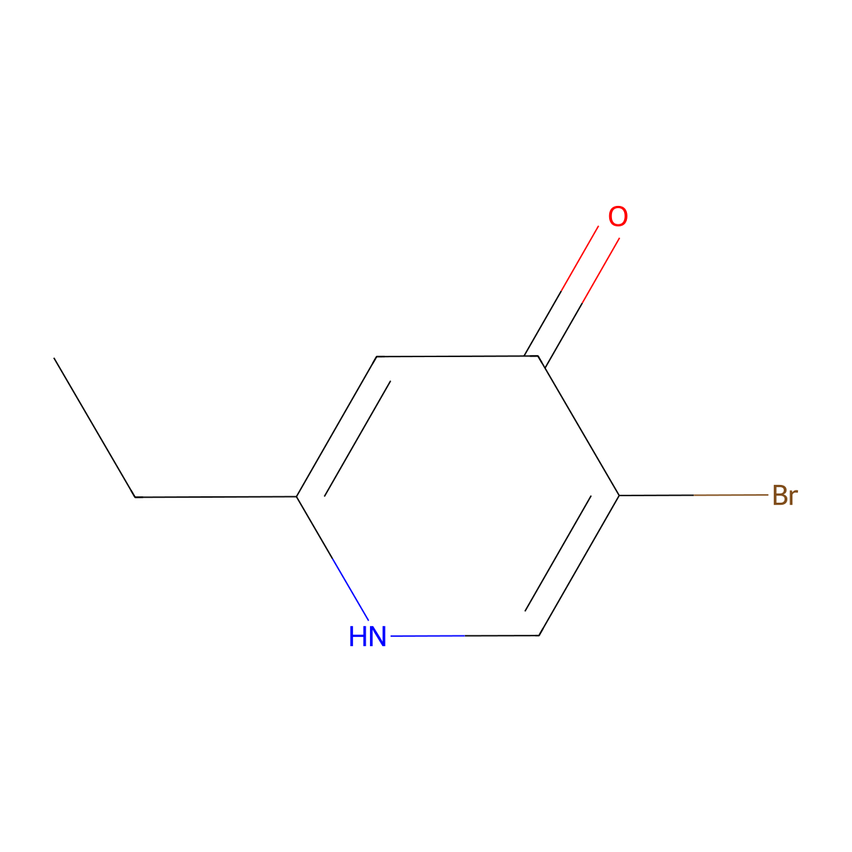 5-Bromo-2-ethylpyridin-4-ol molecular structure, CAS 2891519-97-2