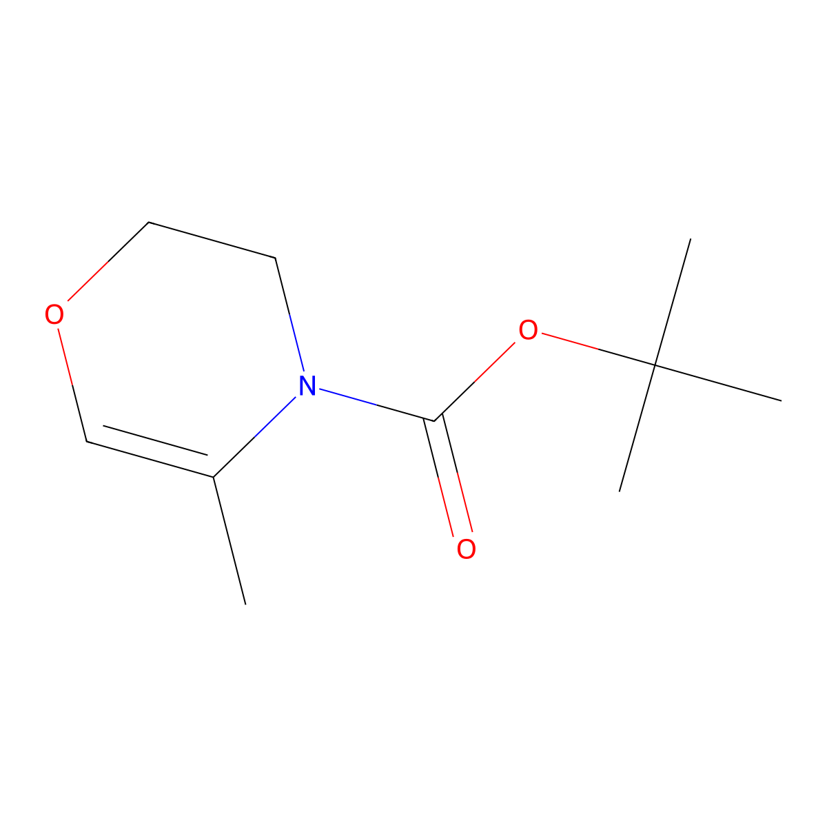tert-butyl 5-methyl-2,3-dihydro-4H-1,4-oxazine-4-carboxylate molecular structure, CAS 2891520-05-9