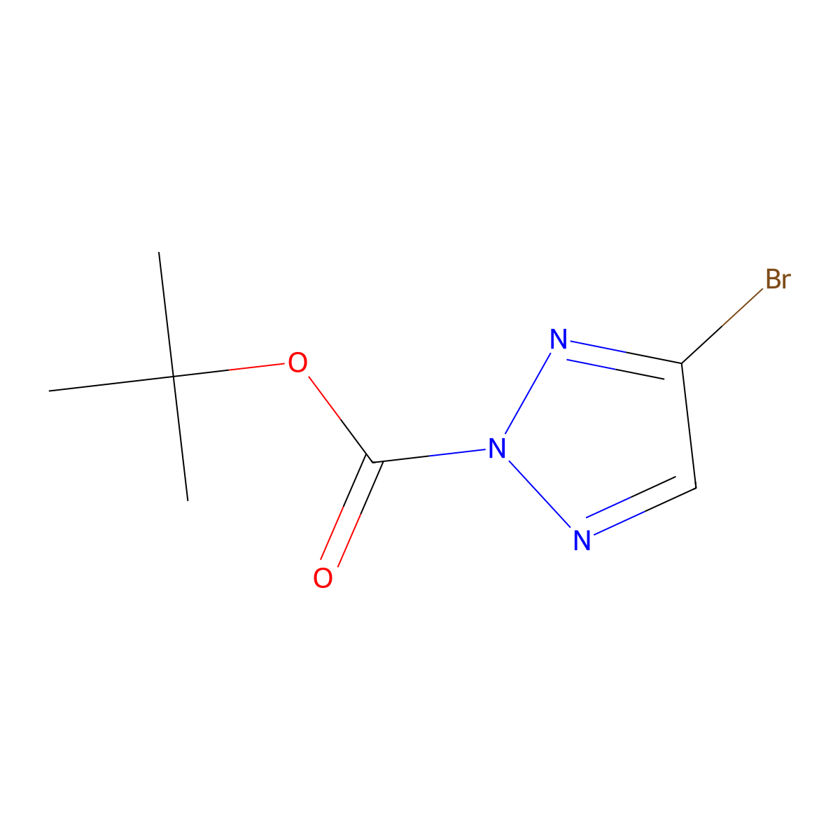 tert-butyl 4-bromo-2H-1,2,3-triazole-2-carboxylate molecular structure, CAS 2891520-60-6