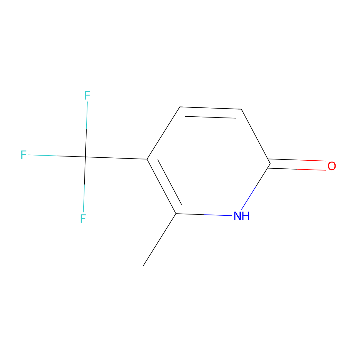 6-Methyl-5-(trifluoromethyl)pyridin-2-ol molecular structure, CAS 2891521-14-3