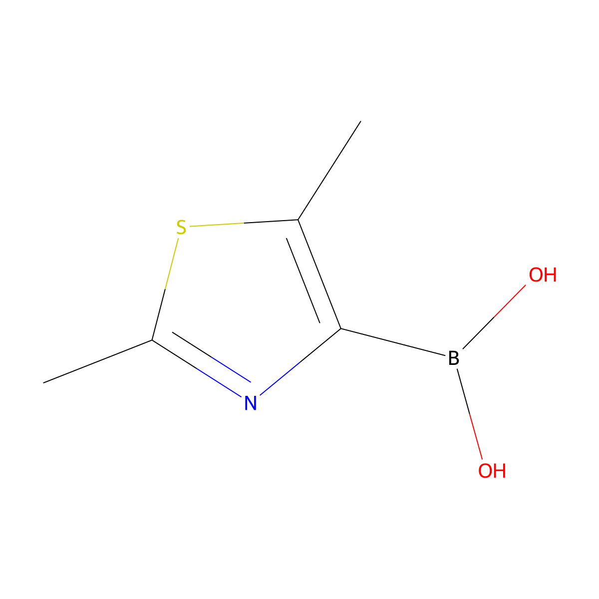(Dimethyl-1,3-thiazol-4-yl)boronic acid molecular structure, CAS 2891549-26-9