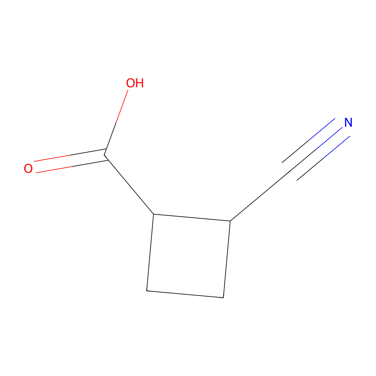 (1S,2S)-2-Cyanocyclobutanecarboxylic acid molecular structure, CAS 2891579-90-9