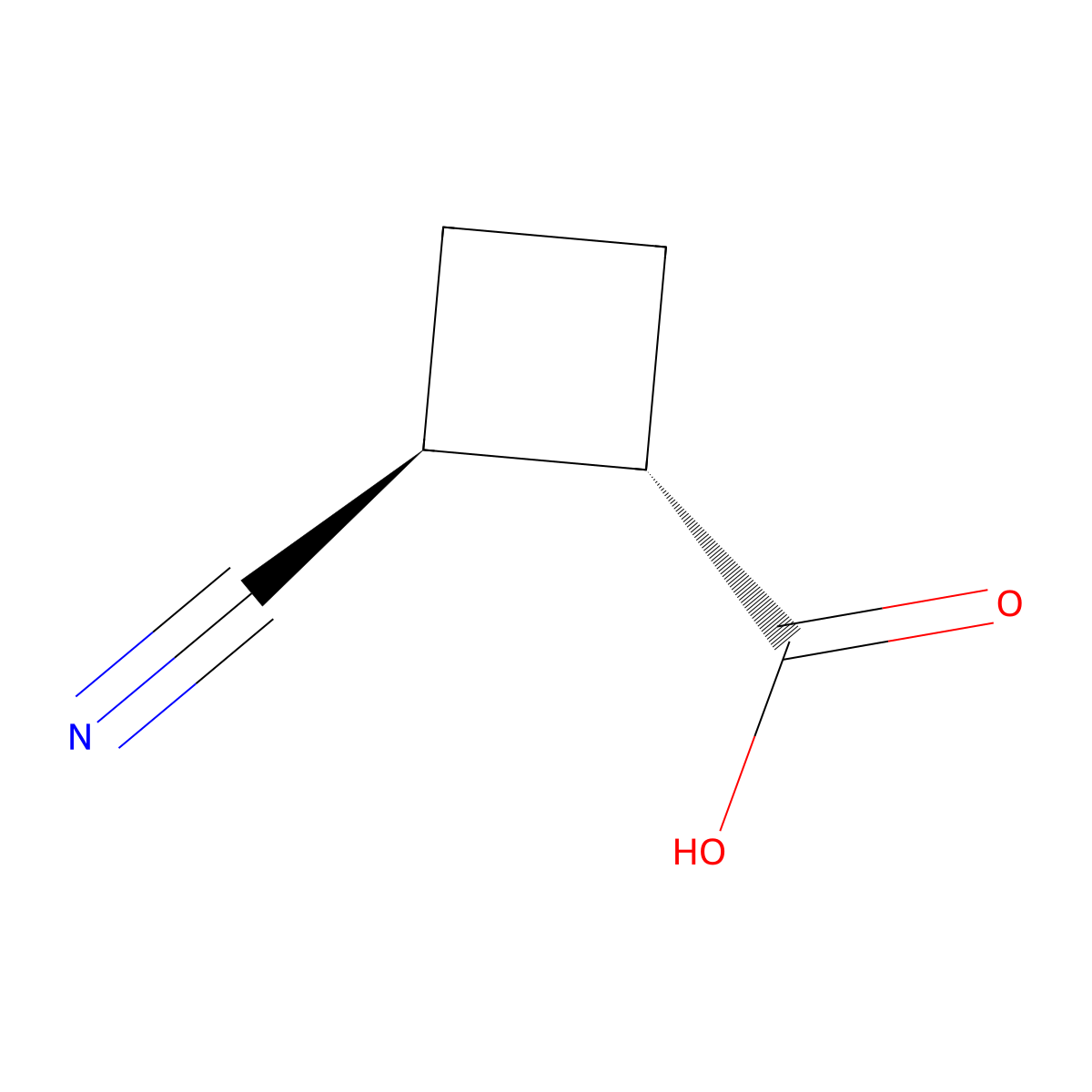 (1S,2S)-2-Cyanocyclobutanecarboxylic acid molecular structure, CAS 2891579-90-9