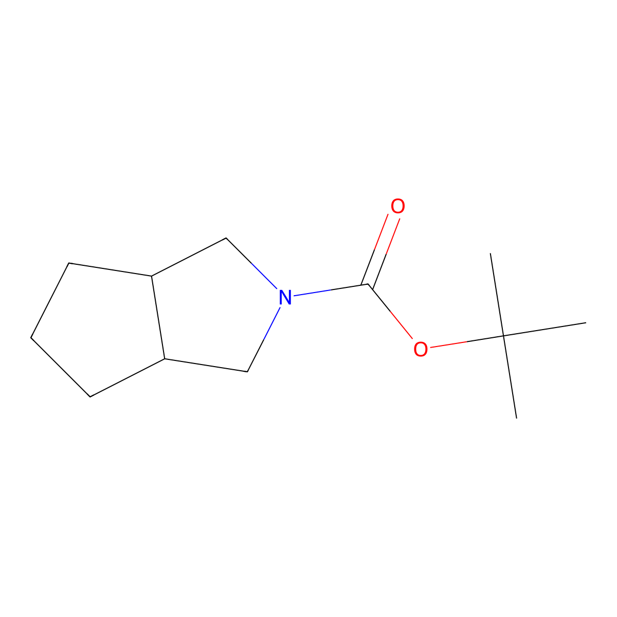 tert-butyl trans-3,3a,4,5,6,6a-hexahydro-1H-cyclopenta[c]pyrrole-2-carboxylate molecular structure, CAS 2891579-91-0