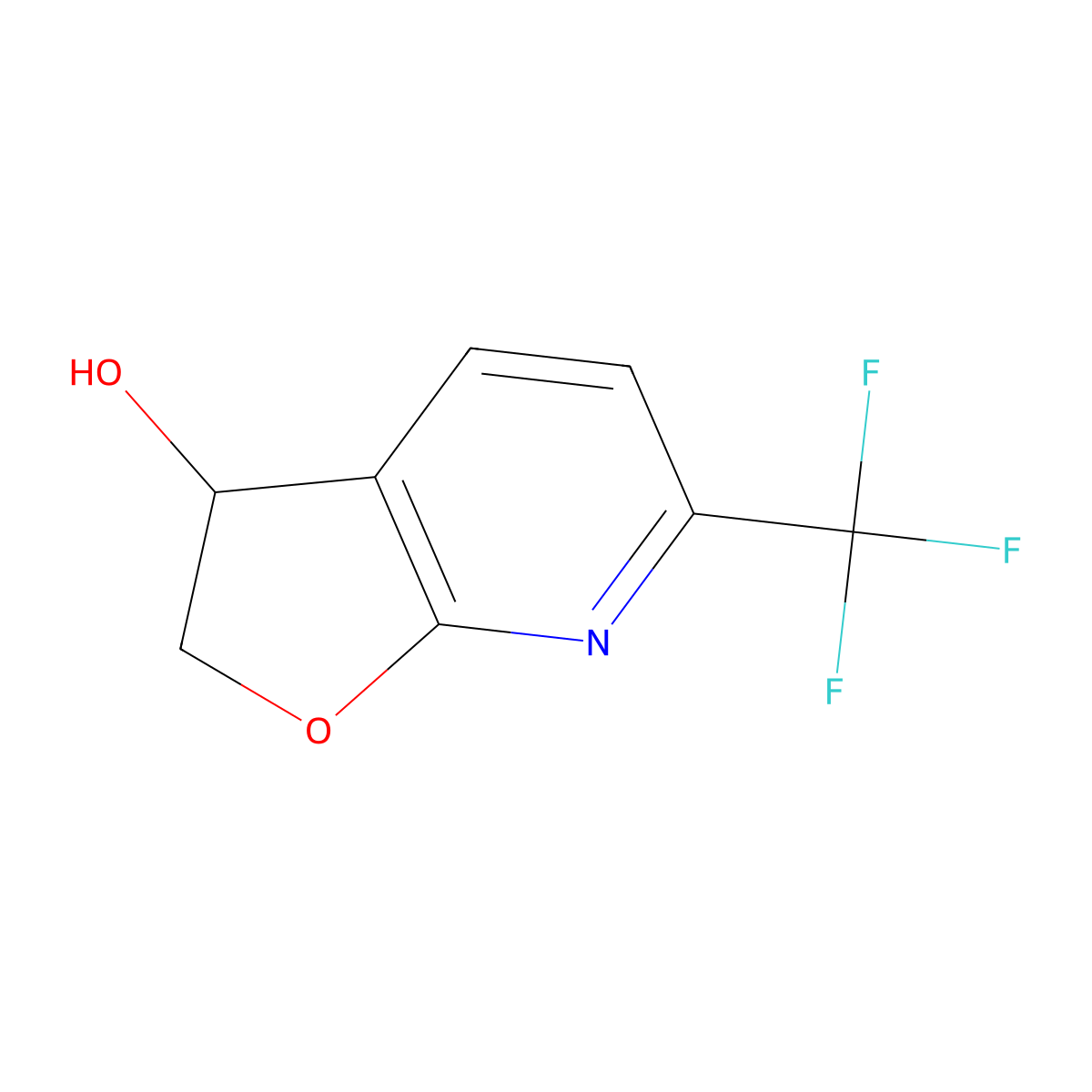 (3R)-6-(Trifluoromethyl)-2,3-dihydrofuro[2,3-B]pyridin-3-OL molecular structure, CAS 2891580-00-8