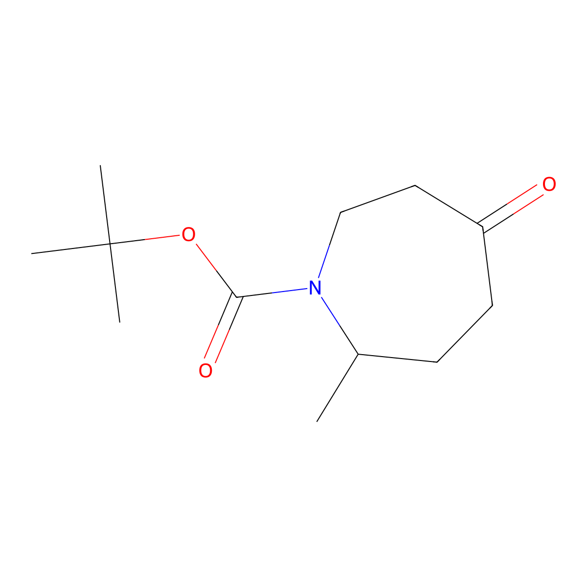 tert-butyl (2R)-2-methyl-5-oxo-azepane-1-carboxylate molecular structure, CAS 2891580-05-3