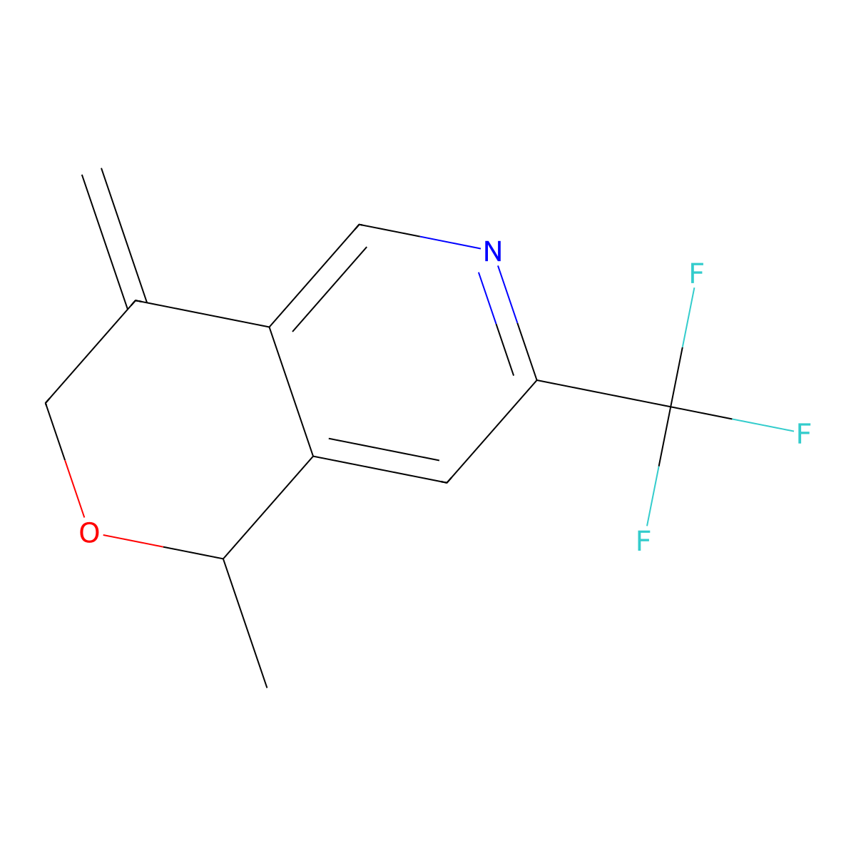 (1S)-1-methyl-4-methylene-7-(trifluoromethyl)-1H-pyrano[4,3-c]pyridine molecular structure, CAS 2891580-07-5