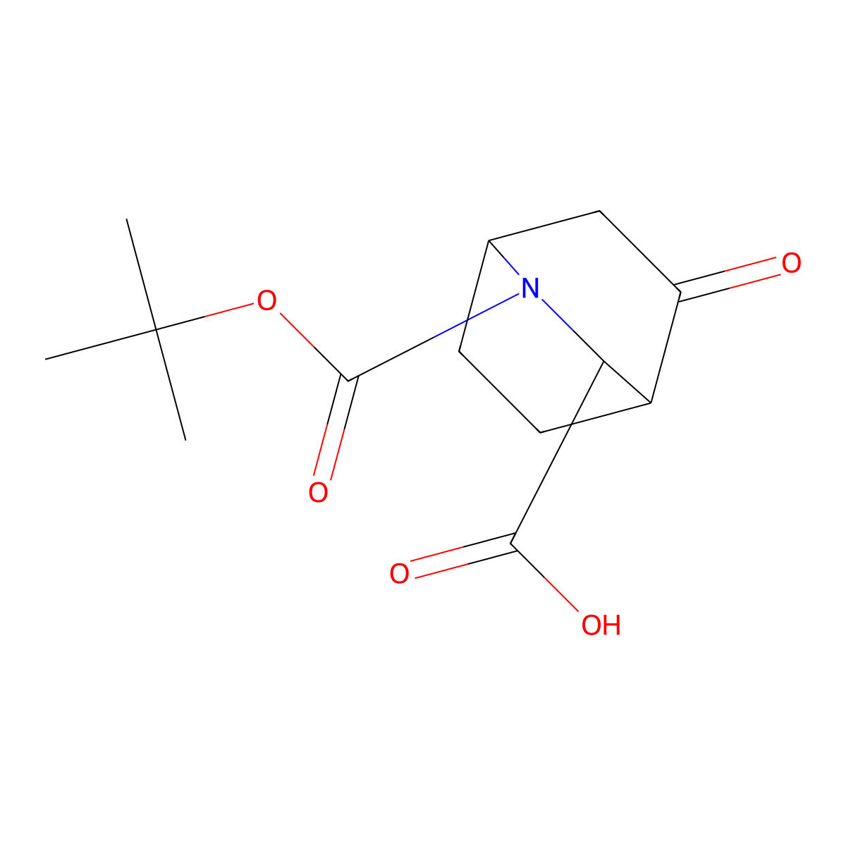 (1R,3R,4R)-2-Tert-butoxycarbonyl-5-oxo-2-azabicyclo[2.2.2]octane-3-carboxylic acid molecular structure, CAS 2891580-14-4