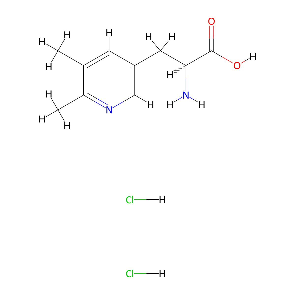(S)-2-Amino-3-(5,6-dimethylpyridin-3-yl)propanoic acid dihydrochloride molecular structure, CAS 2891580-24-6
