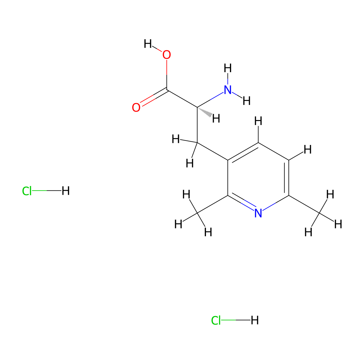 (S)-2-Amino-3-(2,6-dimethylpyridin-3-yl)propanoic acid dihydrochloride molecular structure, CAS 2891580-25-7
