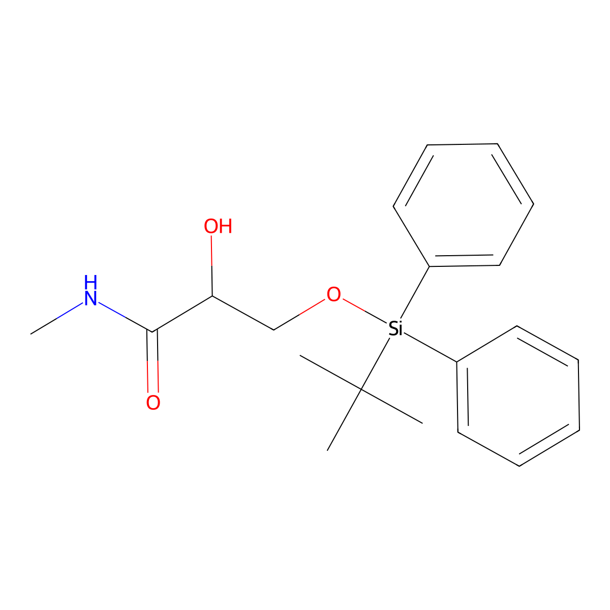 (2R)-3-[tert-butyl(diphenyl)silyl]oxy-2-hydroxy-N-methyl-propanamide molecular structure, CAS 2891580-41-7