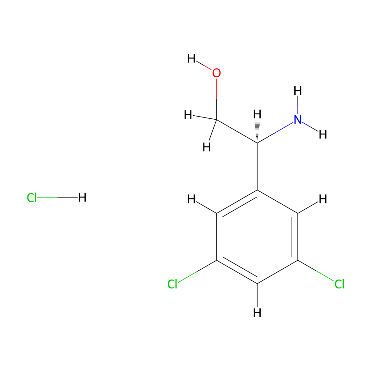 (S)-2-Amino-2-(3,5-dichlorophenyl)ethan-1-ol hydrochloride molecular structure, CAS 2891581-01-2
