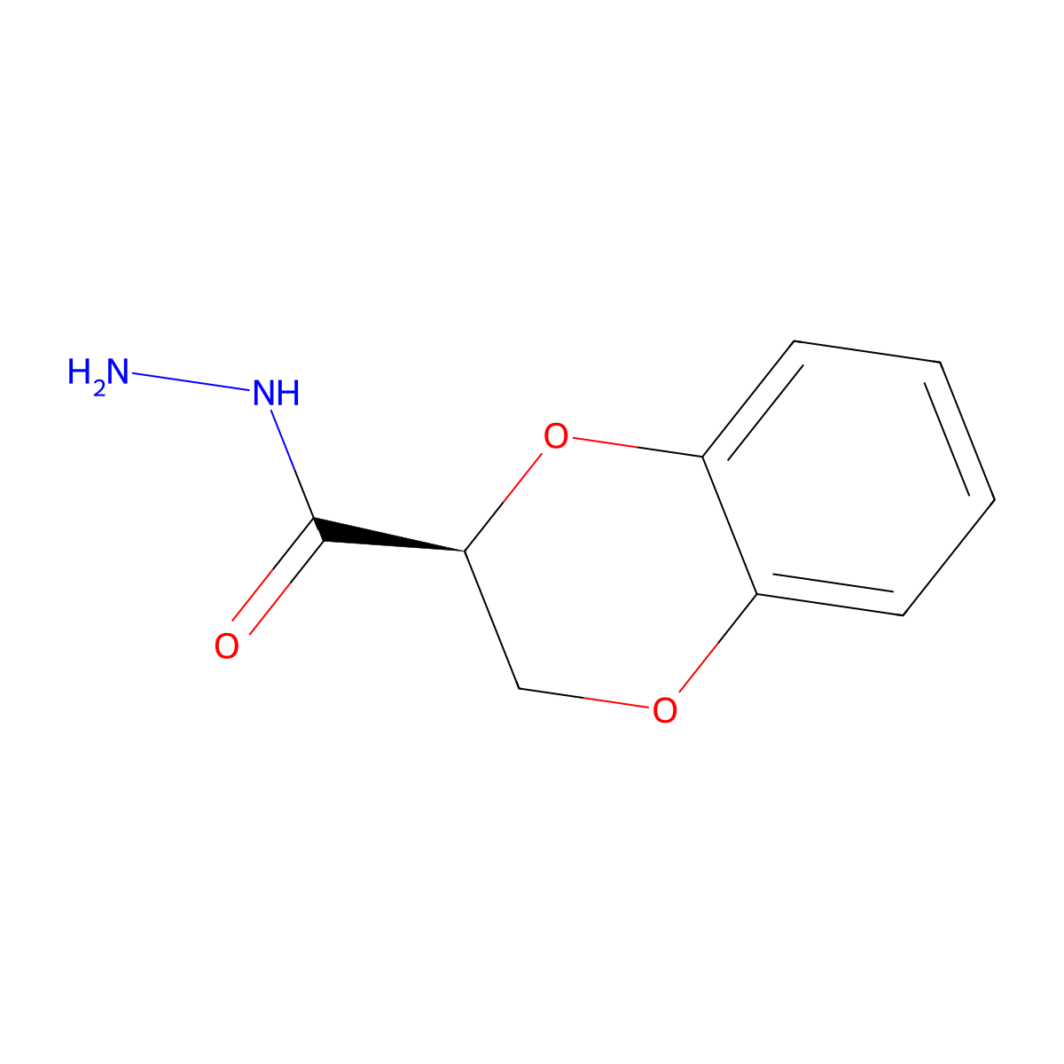 (3S)-2,3-dihydro-1,4-benzodioxine-3-carbohydrazide molecular structure, CAS 2891581-34-1