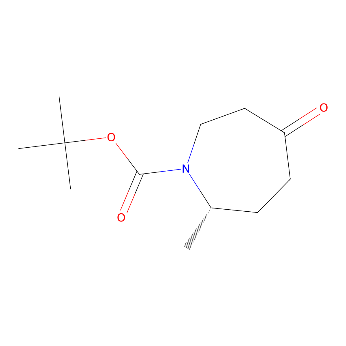 tert-butyl (2S)-2-methyl-5-oxo-azepane-1-carboxylate molecular structure, CAS 2891581-49-8