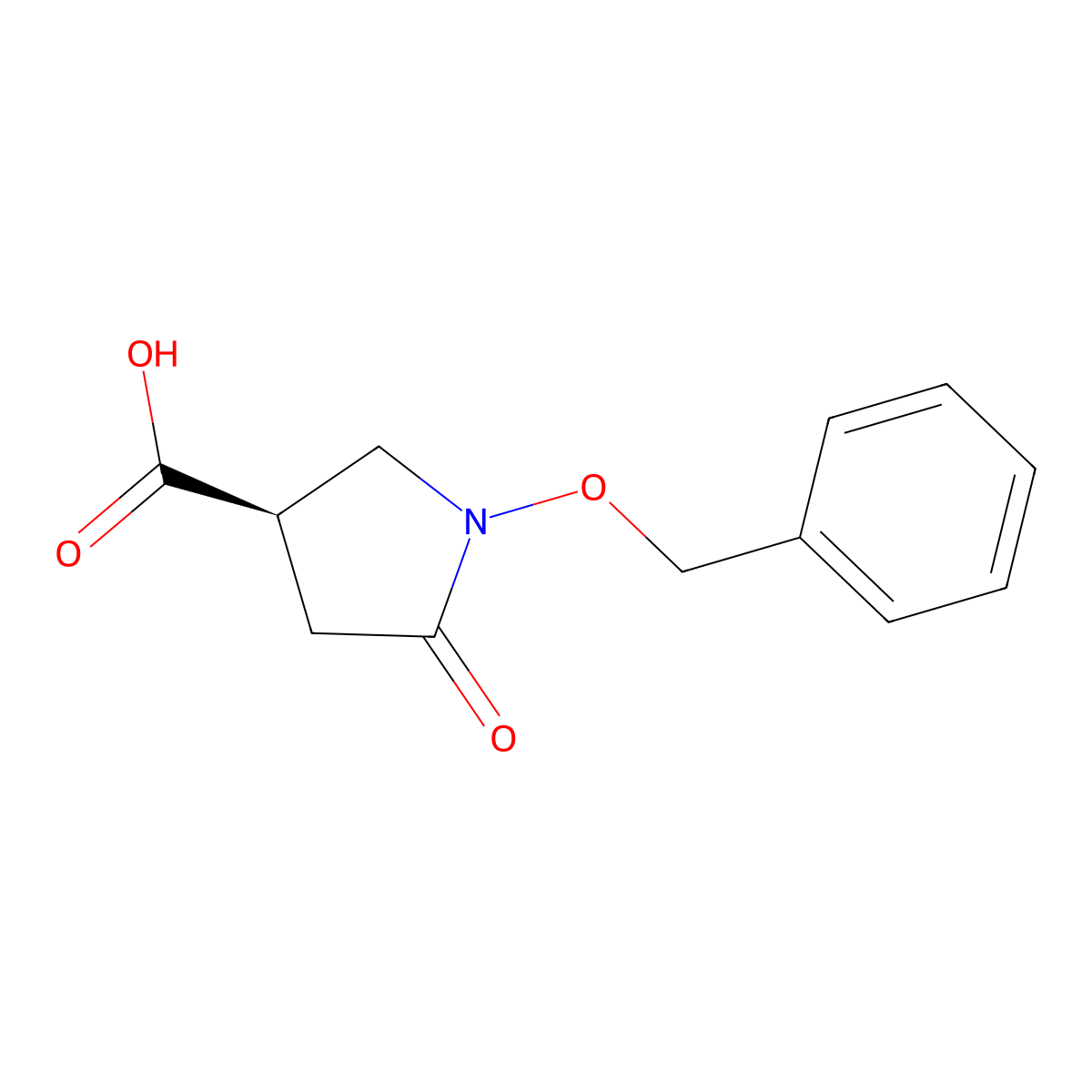 (R)-1-(Benzyloxy)-5-oxopyrrolidine-3-carboxylic acid molecular structure, CAS 2891581-62-5