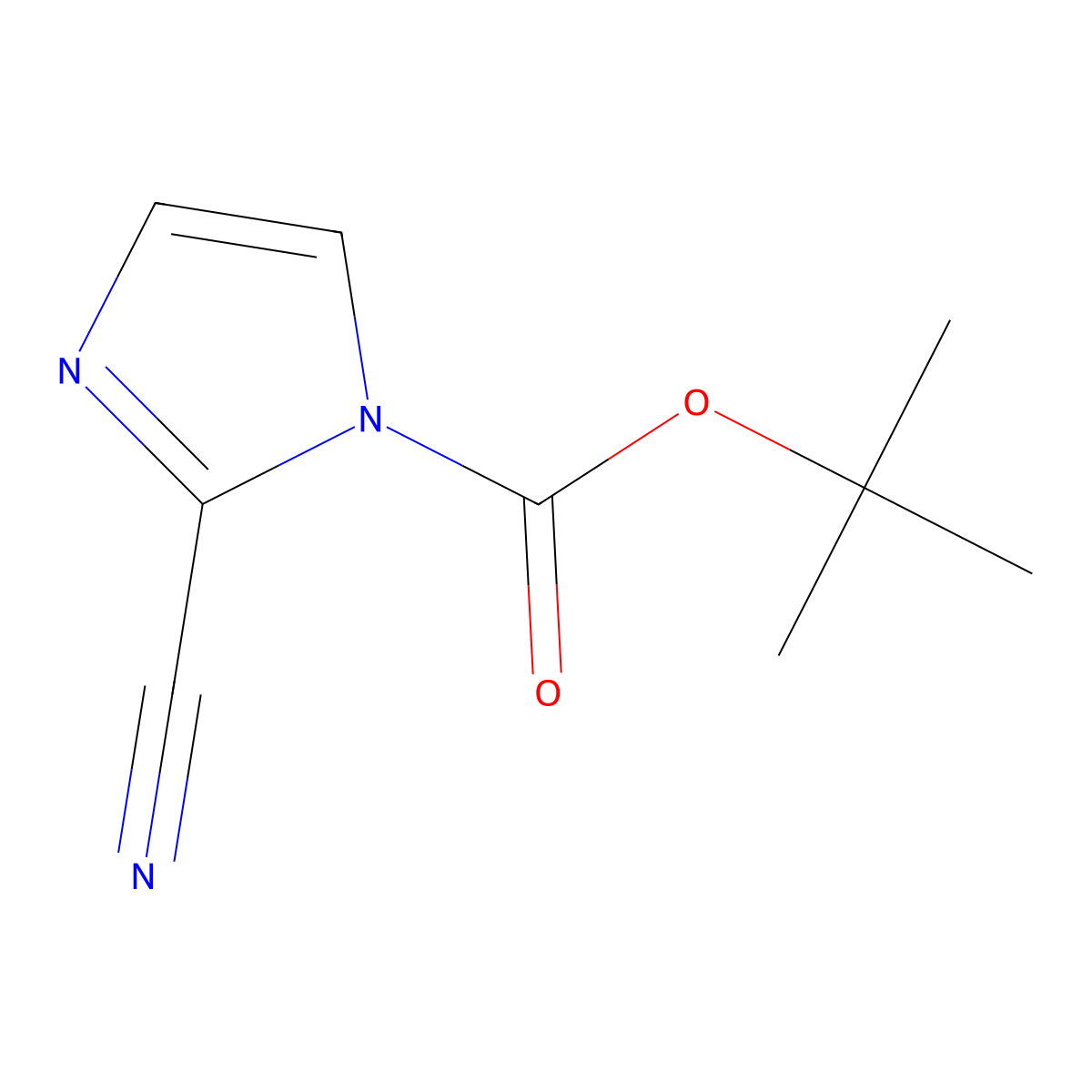 Tert-butyl 2-cyanoimidazole-1-carboxylate molecular structure, CAS 2891597-25-2