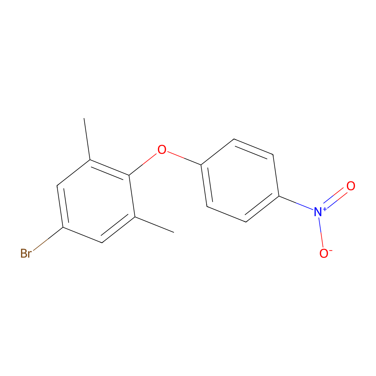 5-Bromo-1,3-dimethyl-2-(4-nitrophenoxy)benzene molecular structure, CAS 2891597-29-6