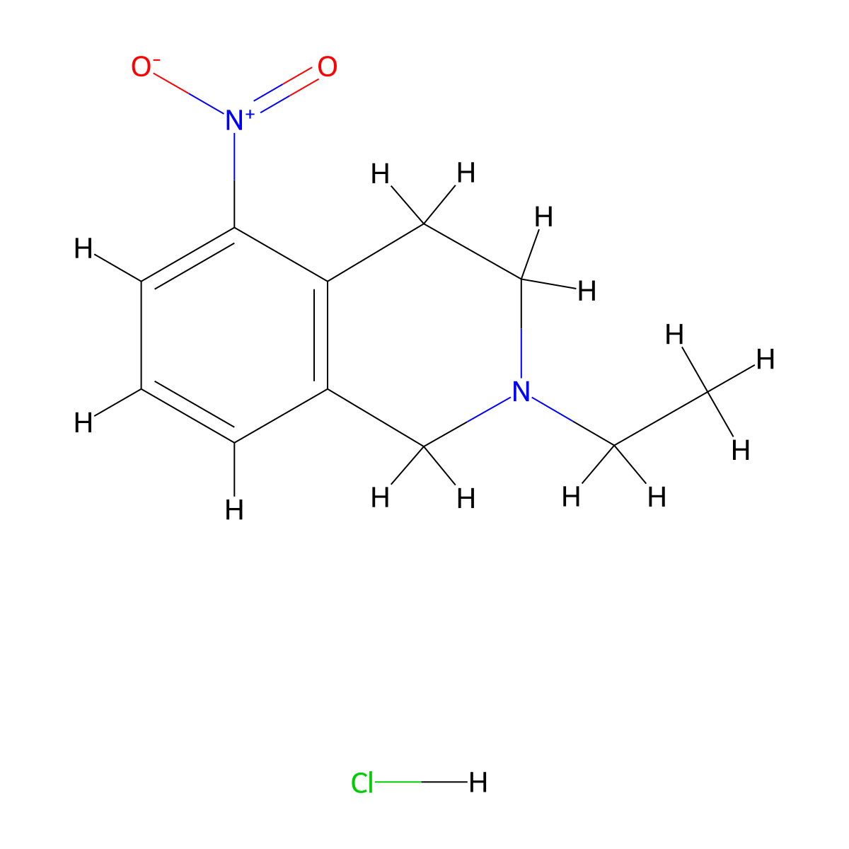 2-Ethyl-5-nitro-1,2,3,4-tetrahydroisoquinoline hydrochloride molecular structure, CAS 2891597-39-8