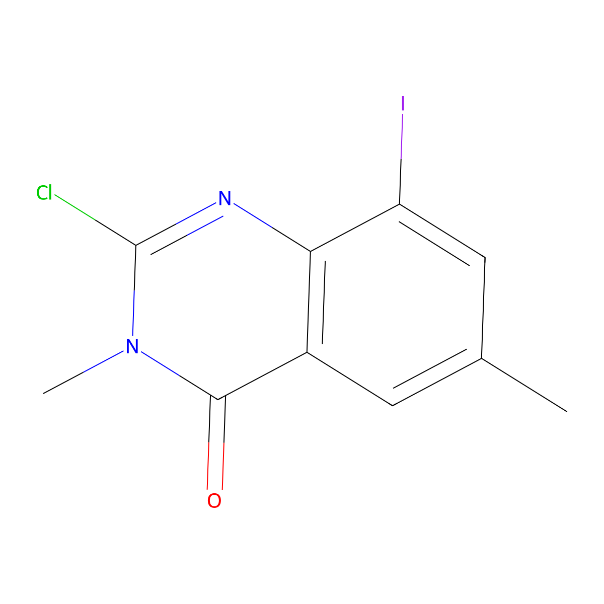 2-Chloro-8-iodo-3,6-dimethyl-quinazolin-4-one molecular structure, CAS 2891597-53-6