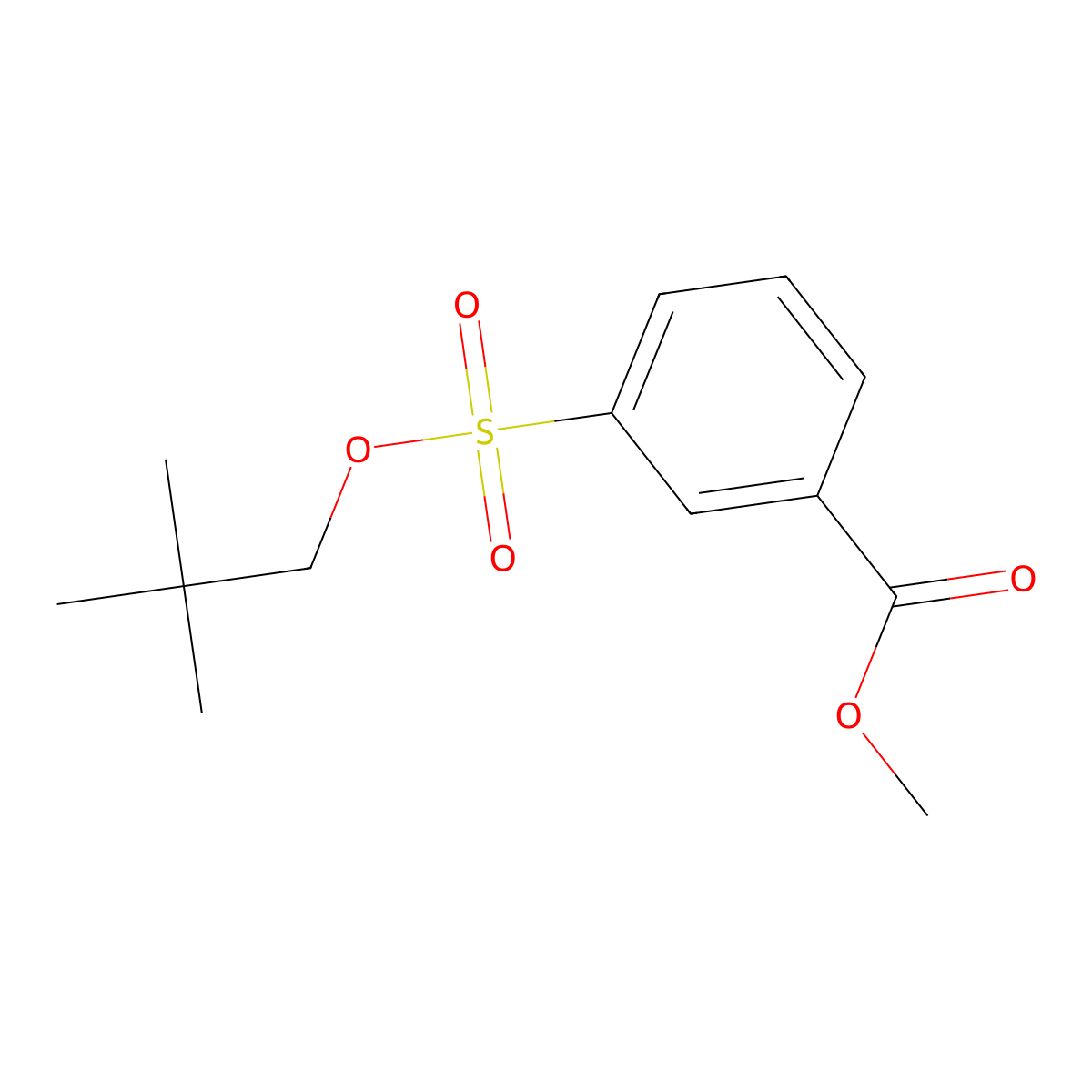 Methyl 3-[(2,2-dimethylpropoxy)sulfonyl]benzoate molecular structure, CAS 2891597-70-7