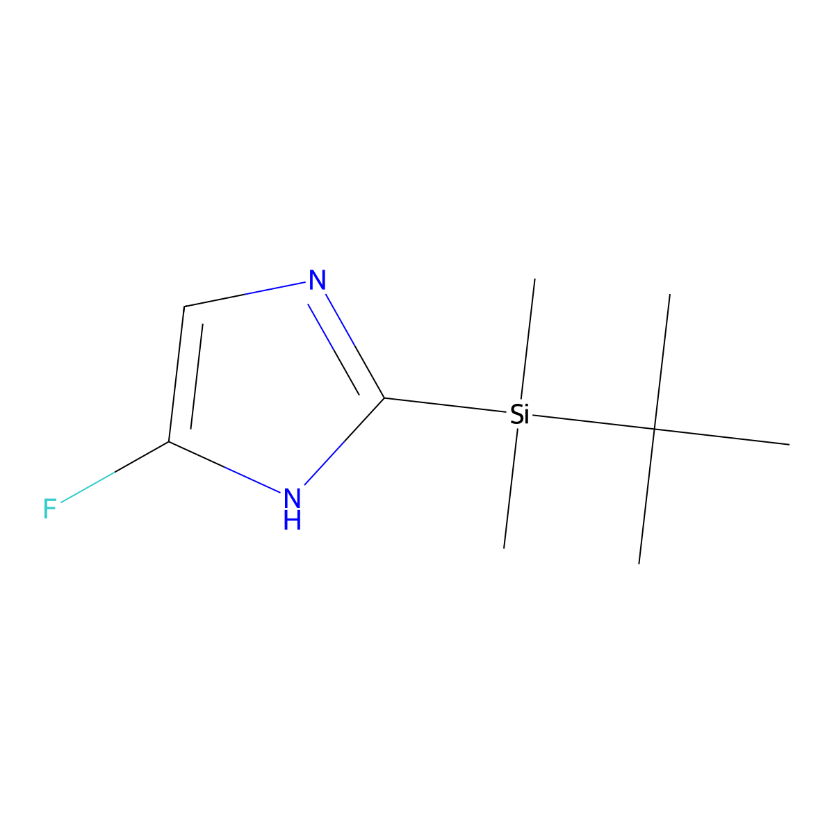 tert-butyl-(5-fluoro-1H-imidazol-2-yl)-dimethyl-silane molecular structure, CAS 2891597-81-0
