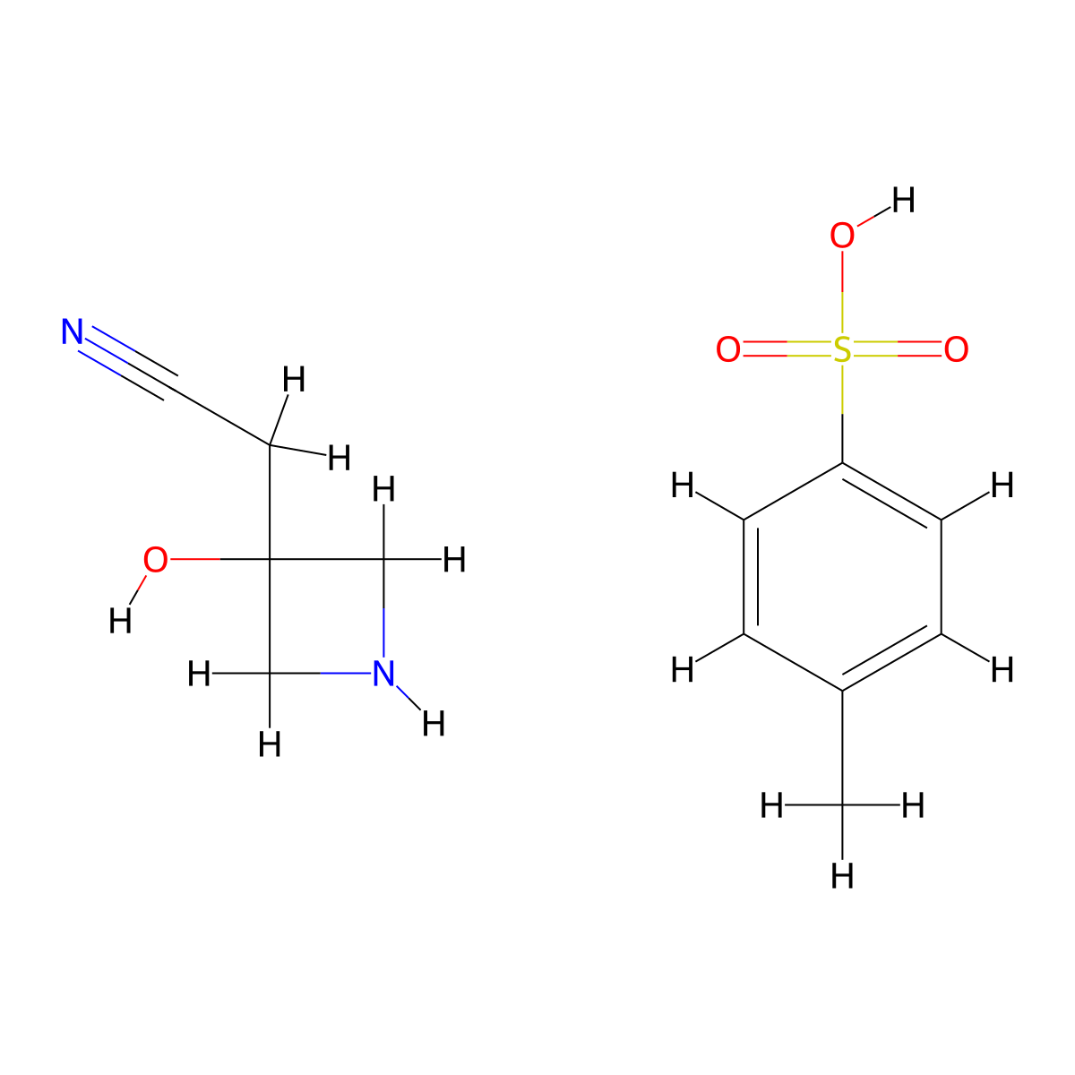 2-(3-Hydroxyazetidin-3-yl)acetonitrile;4-methylbenzenesulfonic acid molecular structure, CAS 2891597-96-7