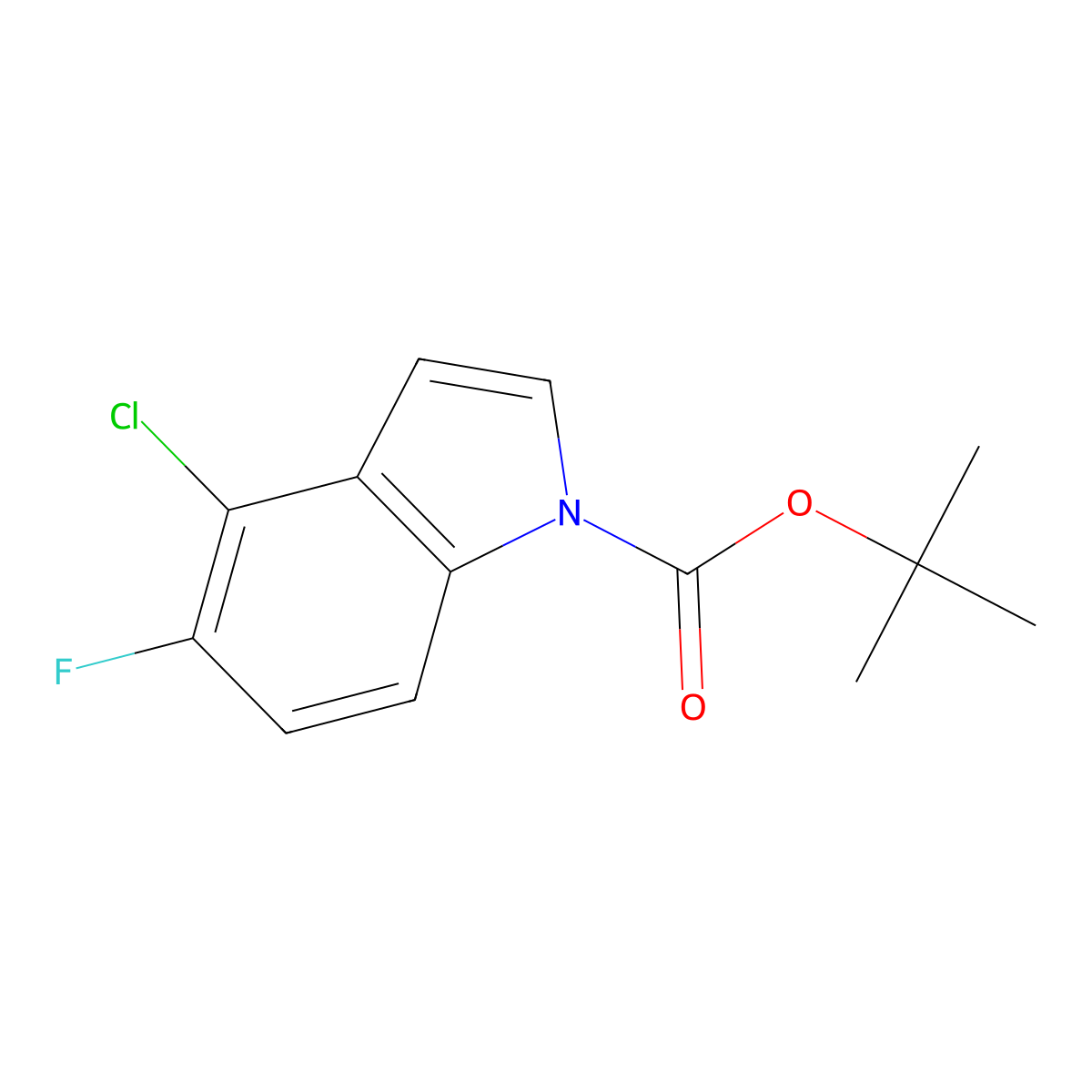 tert-Butyl 4-chloro-5-fluoro-1H-indole-1-carboxylate molecular structure, CAS 2891598-00-6