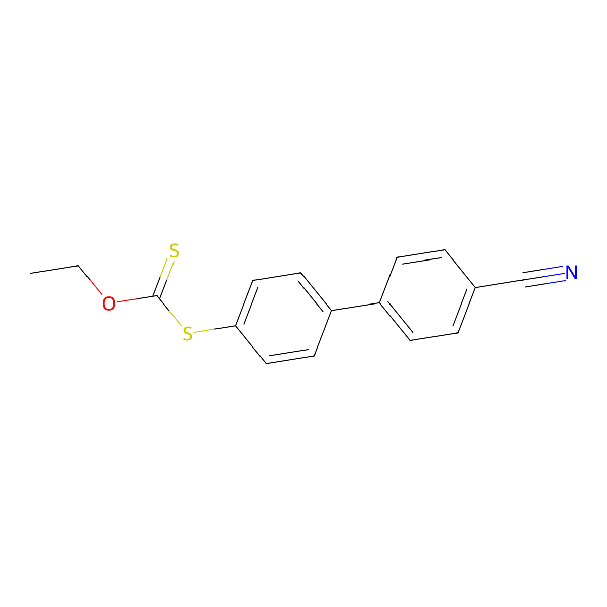 S-(4'-Cyano-[1,1'-biphenyl]-4-YL) O-ethyl carbonodithioate molecular structure, CAS 2891598-41-5