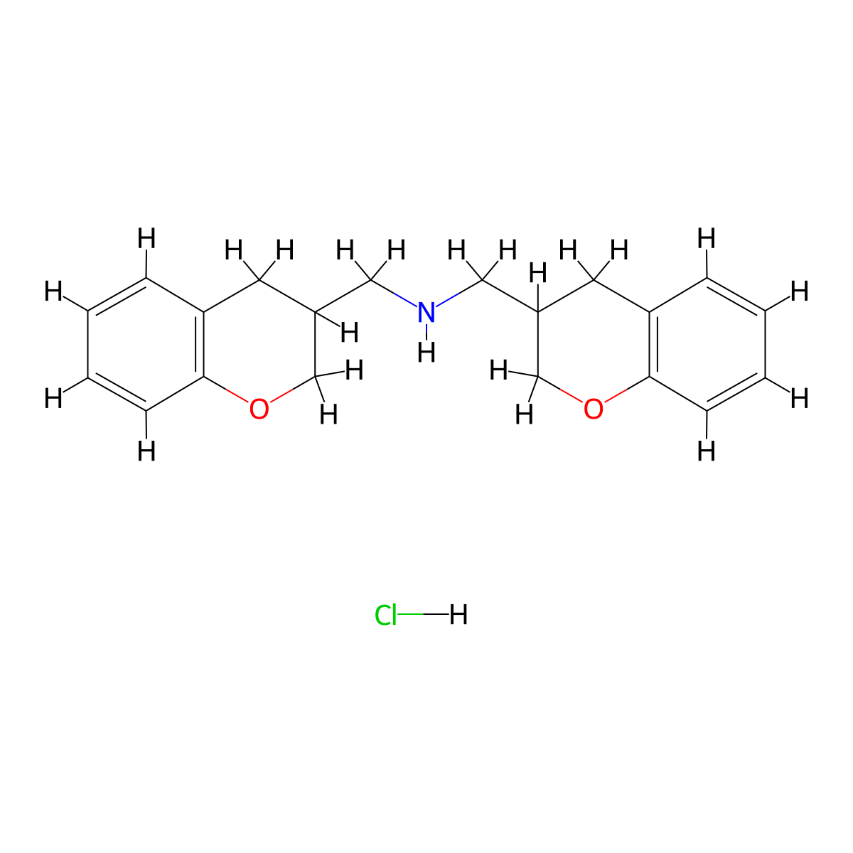 Bis(chroman-3-ylmethyl)amine hydrochloride molecular structure, CAS 2891598-48-2