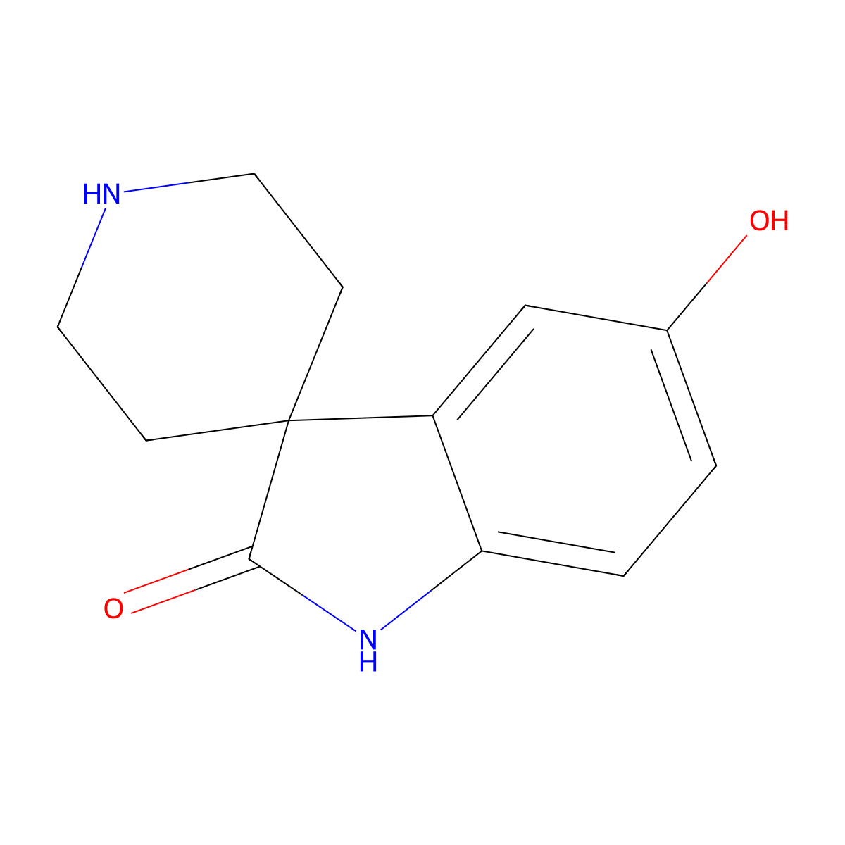 5-hydroxy-spiro[indole-3,4'-piperidin]-2(1H)-one molecular structure, CAS 2891598-52-8