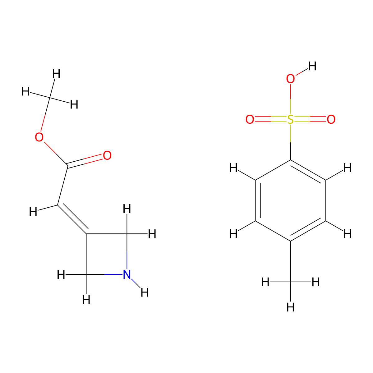 Methyl 2-(azetidin-3-ylidene)acetate;4-methylbenzenesulfonic acid molecular structure, CAS 2891598-54-0