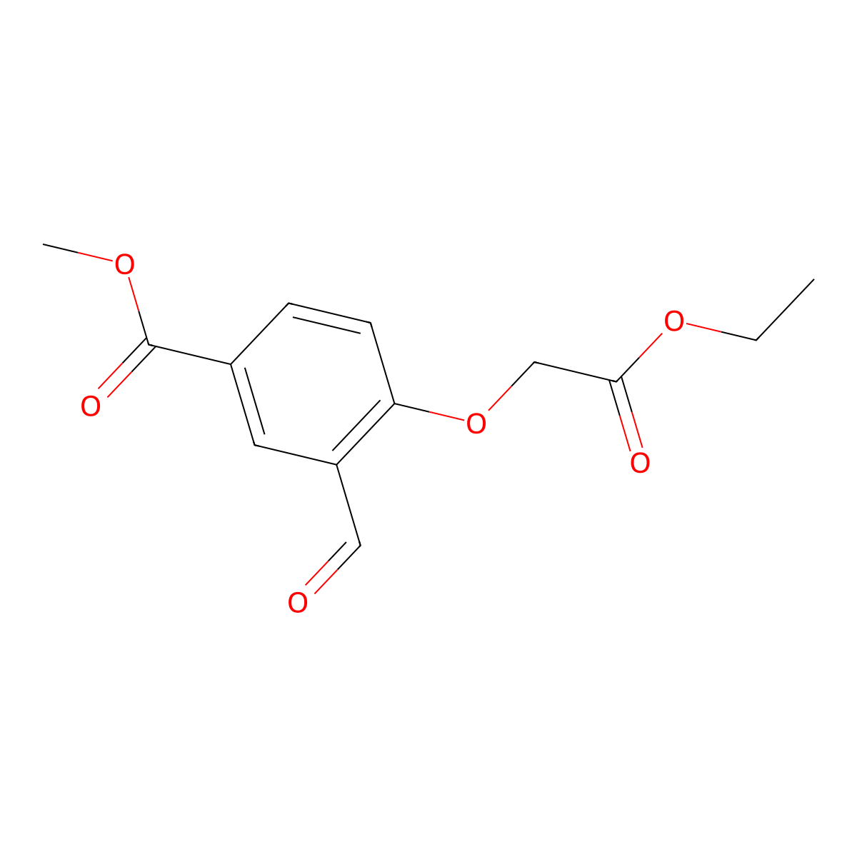 Methyl 4-(2-ethoxy-2-oxoethoxy)-3-formylbenzoate molecular structure, CAS 2891598-58-4