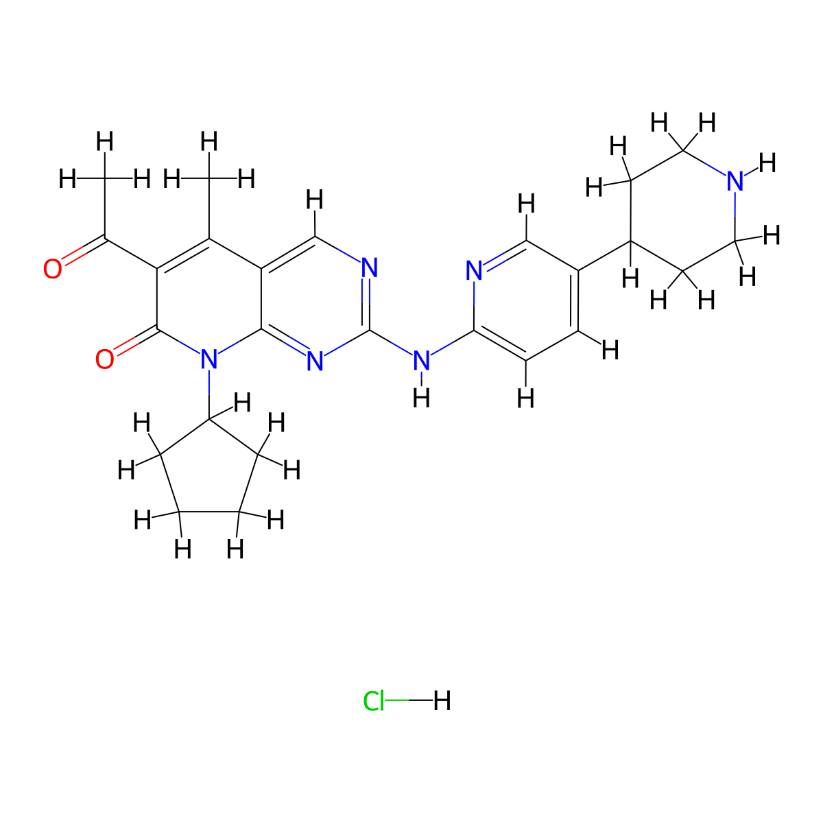 Dalpiciclib (hydrochloride) molecular structure, CAS 2891598-76-6