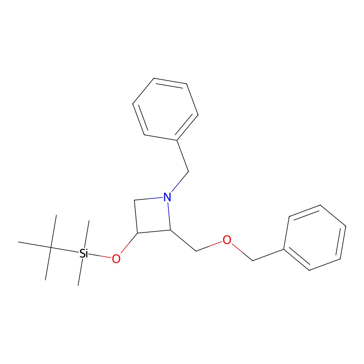 [1-Benzyl-2-(benzyloxymethyl)azetidin-3-yl]oxy-tert-butyl-dimethyl-silane molecular structure, CAS 2891598-81-3