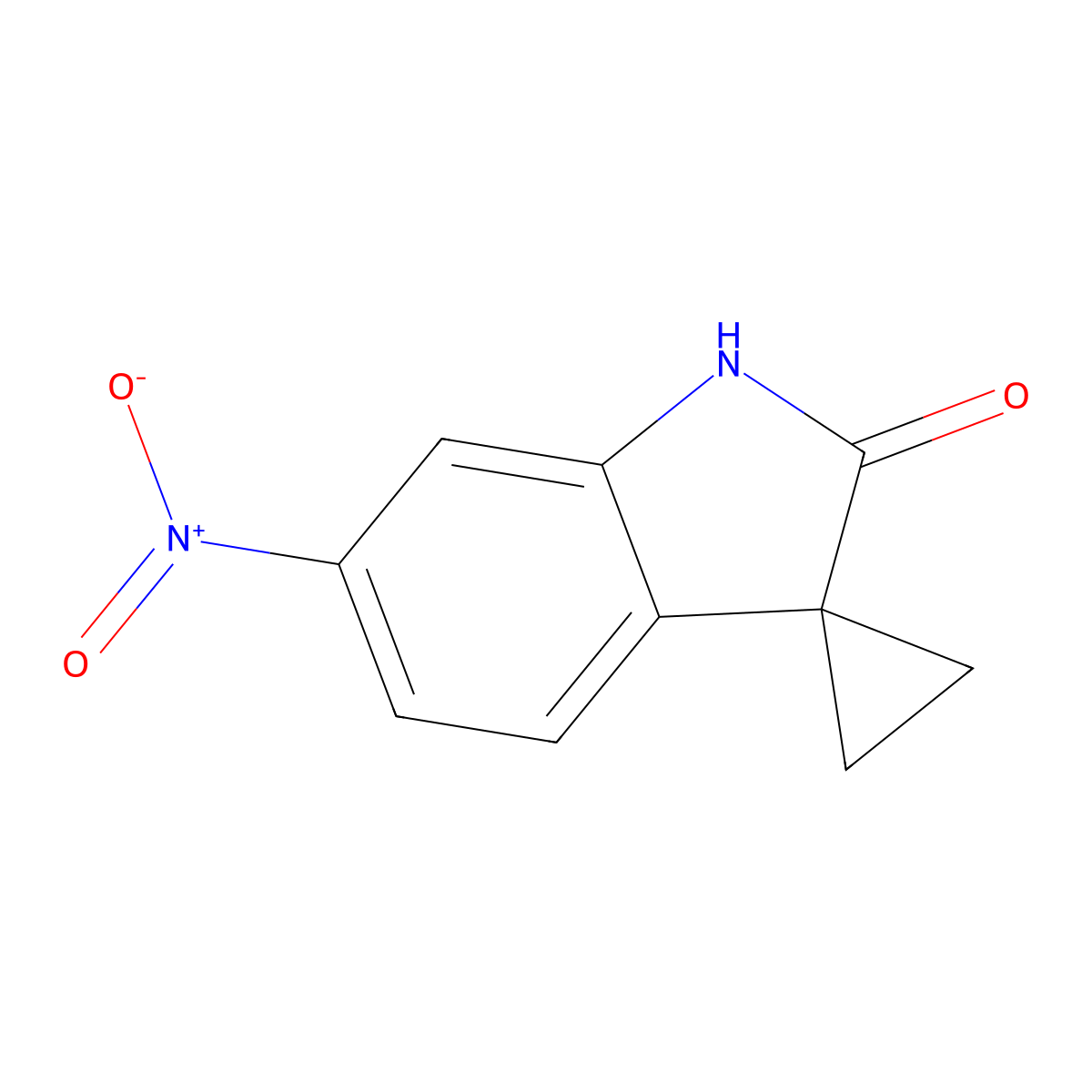 6'-Nitrospiro[cyclopropane-1,3'-indoline]-2'-one molecular structure, CAS 2891598-84-6